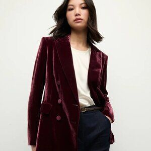 Veronica Beard | Ellette Velvet Dickey Jacket in Wine | Size 6